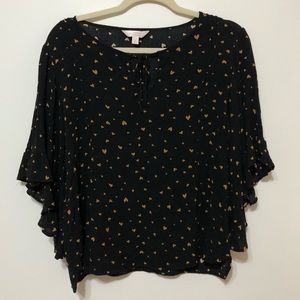 LC Lauren Conrad Heart Print Blouse